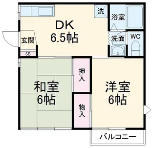 第二スカイハイツ【2階】の間取り