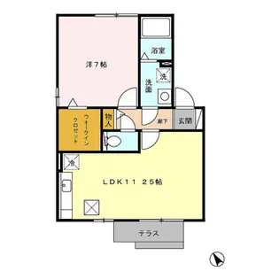 フローラル スクエア【1階】の間取り