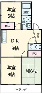 メゾンポワール A棟【102号室】の間取り