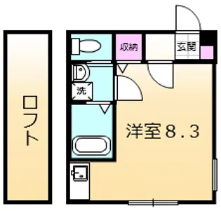 クオーレ中央林間【105号室】の間取り