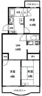 コーエープラザA【2階】の間取り