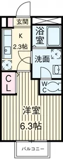 ヴィルヌーブ花小金井【2階】の間取り