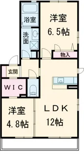 クレール メゾン 西棟【201号室】の間取り