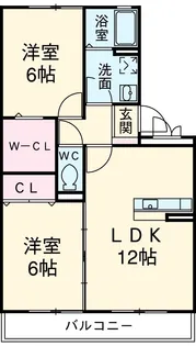 ヴィラ・ローザ【1階】の間取り