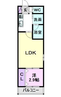 ジュネス稲葉地町【1階】の間取り