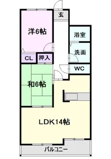 甚目寺マンション【1階】の間取り
