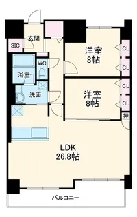 ロイジェント日吉【10階】の間取り