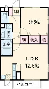 ルインズ・イン・マルヤマE【1階】の間取り