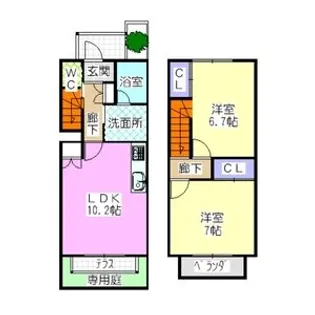 アプト本宮【B号室】の間取り