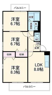 エンブレーム・和合【3階】の間取り