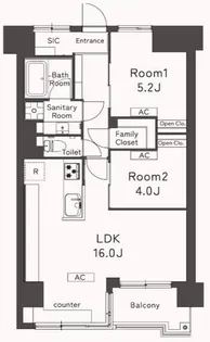 BELLEVIAGE AYASE【6階】の間取り