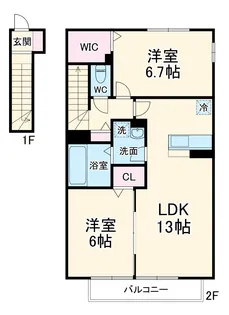 メイポップ【2階】の間取り