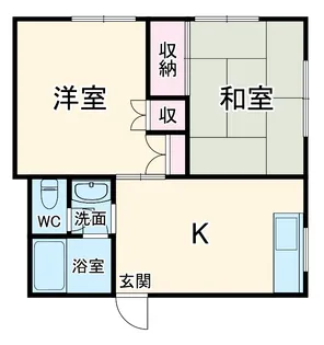 コーポ戸坂【202号室】の間取り