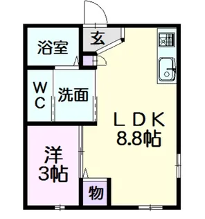 Ceres岩塚駅前A棟【3階】の間取り
