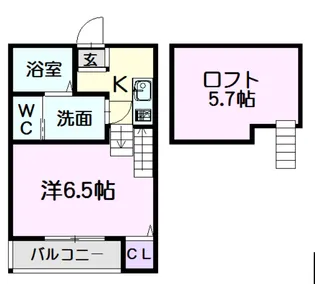 ハーモニーテラス長筬町Ⅲ【202号室】の間取り