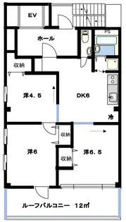 マーベラス大協【601号室】の間取り