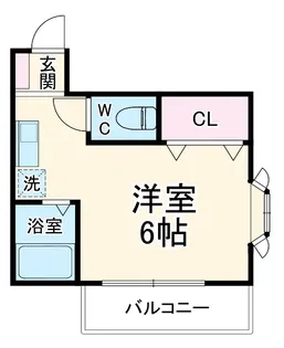 プログレンス松【102号室】の間取り