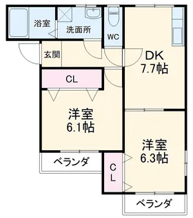メゾン椿2【2階】の間取り