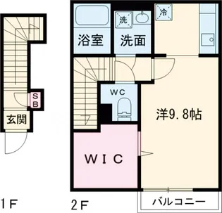 プティ ロック【2階】の間取り
