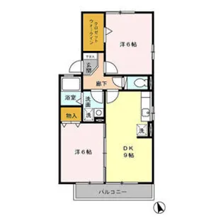 ボヌール・ジュンガ【1階】の間取り