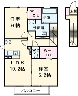 サニースカイ C棟【2階】の間取り