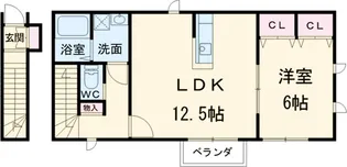 クレール東新小岩【2階】の間取り