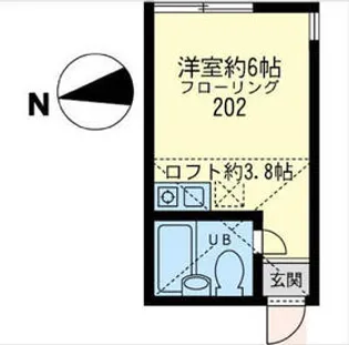 ユナイト山手ラパスの瞳【2階】の間取り