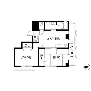 金龍コーポ苗代【1階】の間取り