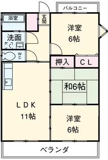 ライオンズヨシダ【202号室】の間取り