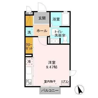 グローリア酒々井【1階】の間取り