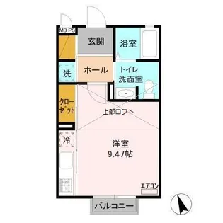 グローリア酒々井【205号室】の間取り