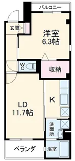 アブニール22【201号室】の間取り