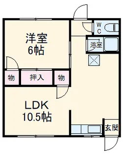 ハーベスト四日市【1階】の間取り
