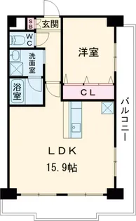 クイーンハイツ浅伊【7階】の間取り