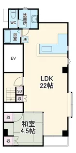 ライフモリ9号館【4階】の間取り