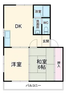 キャトルセゾン高村【2B号室】の間取り