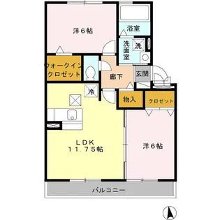 カーサ フェリーチェ Ⅰ【1階】の間取り