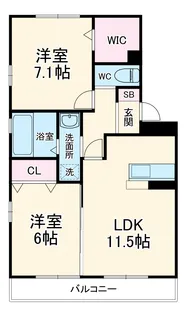セジュールK・Ⅰ【2階】の間取り