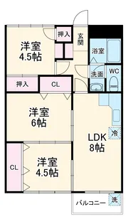 ヤマタケビル【204号室】の間取り