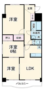 ソシエ 2001【105号室】の間取り