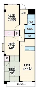 カーサ長良パーク【2階】の間取り