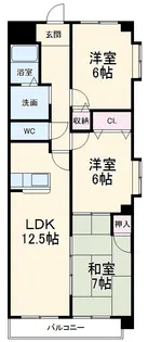 カーサ長良パーク【502号室】の間取り