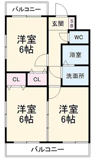 サンイースト京王橋本【402号室】の間取り