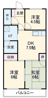 安江ハイツ【3階】の間取り