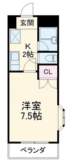 エバーグリーン明治【2階】の間取り
