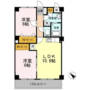 パレ・ドール港南台【102号室】の間取り