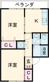 コーポオオゴA棟【2階】の間取り