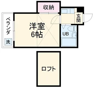 アールイーステージ道徳【201号室】の間取り
