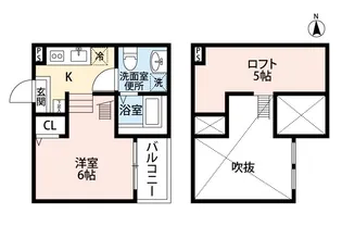 Kレジデンス名駅【201号室】の間取り