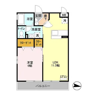 Y.K.花畑【2階】の間取り